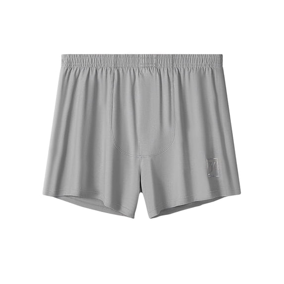 Jalioing Men's Short Leg Trunks Breathable Solid Color Elastic Waist Boxer Briefs Comfortable Stretchy Underwear