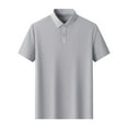 thumbnail image 1 of Jalioing Men's Summer Tops Classic Collared Button Short Sleeve Golf Shirts Solid Color Casual Dressy T Shirts, 1 of 3