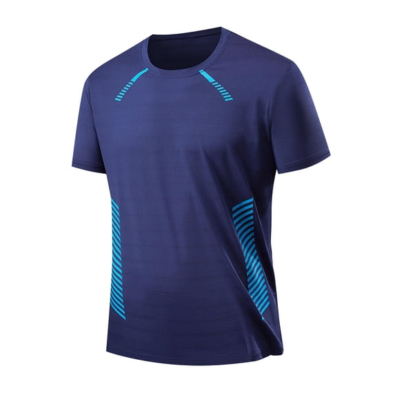 Jalioing Men's Summer Training T Shirt Breathable Short Sleeve Basic Sport Tee Casual Crew Neck Athletic Shirt