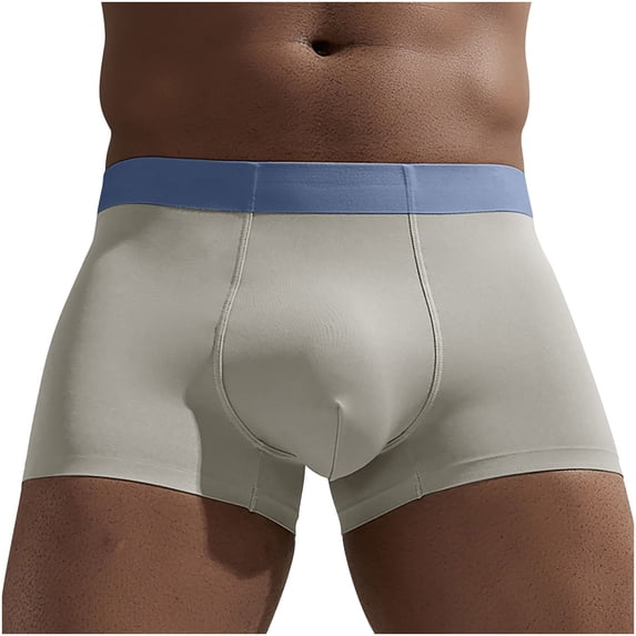 Jalioing Men's Summer Underpants Breathable Seamless Cotton Boxer Trunks Comfortable Soft Underwear Big and Tall