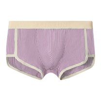 Jalioing Men's Underwear Comfortable Stretchy Striped Print Trunks Mid Rise Breathable Boxer Briefs Big and Tall