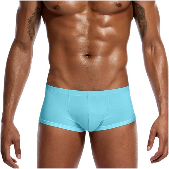 Jalioing Mens Boxer Underwear Breathable Low Rise Boxer Briefs Comfortable Stretchy Short Leg Trunks Underpants