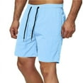 thumbnail image 1 of Jalioing Mens Quick Dry Sport Shorts with Pocket Casual Drawstring Waist Athletic Shorts Solid Color Beach Shorts, 1 of 4