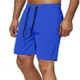 thumbnail image 1 of Jalioing Mens Quick Dry Sport Shorts with Pocket Casual Drawstring Waist Athletic Shorts Solid Color Beach Shorts, 1 of 4