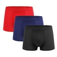 thumbnail image 1 of Jalioing Mens Underwear 3 Pack Big and Tall Boxer Briefs Breathable Comfortable Short Leg Trunks Underpants, 1 of 5