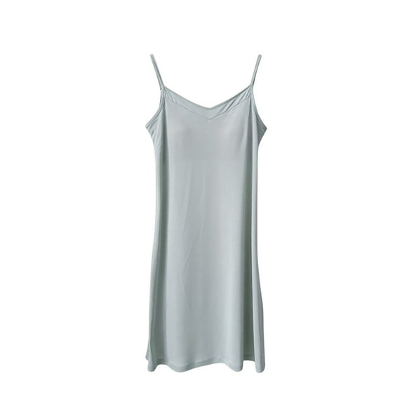 Jalioing Nightdress for Women Sleep Nightgown with Built in Bra Loungewear Spaghetti Strap Nightshirt