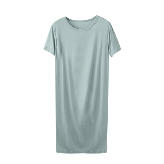 Jalioing Nightgown for Women V Neck Short Sleeve Sleep Shirt Plus Size Comfy Loose Nightshirts Sleepwear