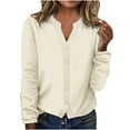 thumbnail image 1 of Jalioing Outwear for Women Fall Winter Button down Cardigan Casual Long Sleeve Crop Jacket, 1 of 5