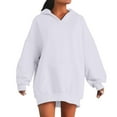 thumbnail image 1 of Jalioing Oversized Hoodies for Women Solid Loose Long Sleeve Pullover Tops Fashion Hooded Sweatshirts with Pocket, 1 of 5