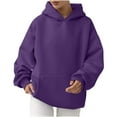 thumbnail image 1 of Jalioing Oversized Sweatshirts for Women Fall Winter Loose Fashion Hoodies Solid Color Casual Pullover with Pocket, 1 of 6