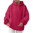 thumbnail image 1 of Jalioing Oversized Sweatshirts for Women Fall Winter Loose Fashion Hoodies Solid Color Casual Pullover with Pocket, 1 of 1