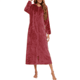 thumbnail image 1 of Jalioing Pajama Nightgown for Women Long Sleeve Nightshirt Zipper Pjs Robe Casual Loungewear Sleepwear Gowns, 1 of 6