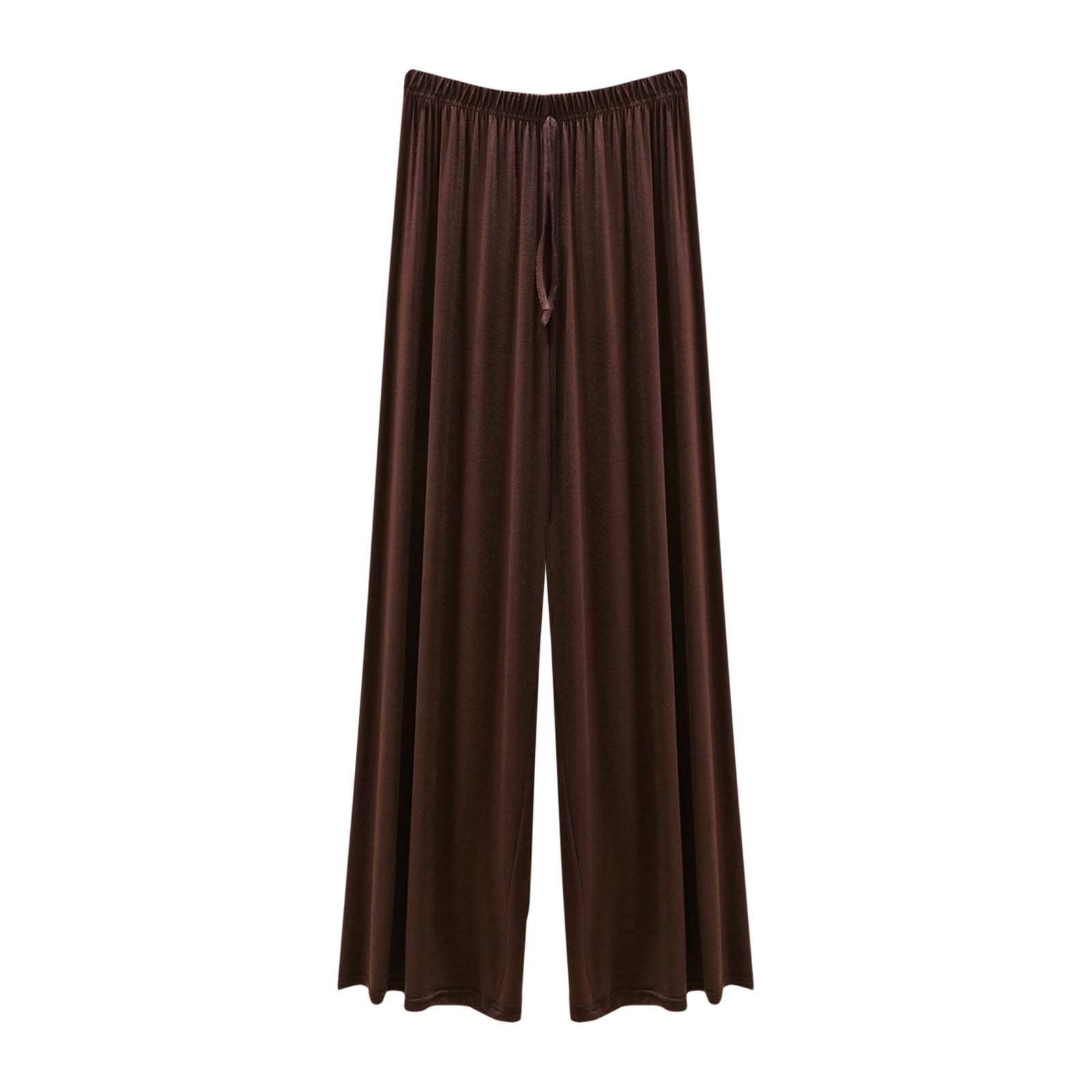 Jalioing Pajama Trousers for Women Drawstring Waist Loose Pj Bottoms ...