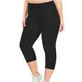thumbnail image 1 of Jalioing Plus Size Leggings for Women High Waist Stretchy Crop Yoga Pants Casual Athletic Crop Leggings, 1 of 6