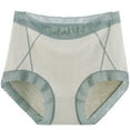 thumbnail image 1 of Jalioing Plus Size Panty for Women Cotton Lined Panties Stretch High Waisted Solid Color Oversized Briefs (XX-Large, Green), 1 of 4