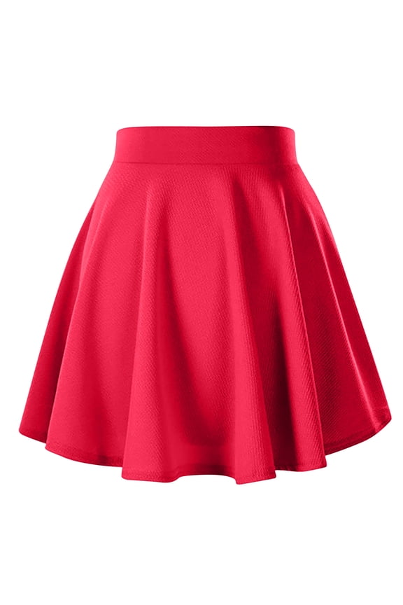 Plus Size Pleated Skirt for Women High Waist Summer Solid Color Cute Mini Pencil Short Skirts