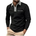 thumbnail image 1 of Jalioing Quarter Zip Casual Shirts for Men Long Sleeve Collared Dressy Tops Business Fashion Golf Shirts with Pocket, 1 of 6