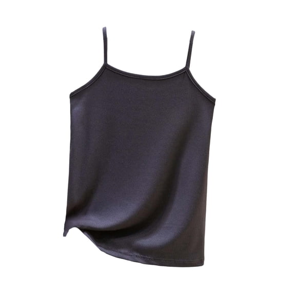 Jalioing Ribbed Tank Tops Womens Casual Fashion Spaghetti Strap Sleeveless Camisoles Plain Basic Summer Tees Tops