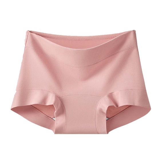 Jalioing Seamless Underwear Women's Breathable Mid Waist Full Coverage Briefs Underpants Soft Stretchy Panties