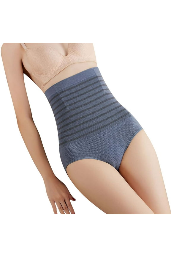 Shapewear Underpant for Women High Rise Underwear Stretch Cinch Waist Slim Panties (Medium, Blue)