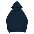 thumbnail image 1 of Jalioing Solid Drawstring Hoodies Women's Casual Basic Long Sleeve Hooded Sweatshirts Fashion Loose Pullover, 1 of 3