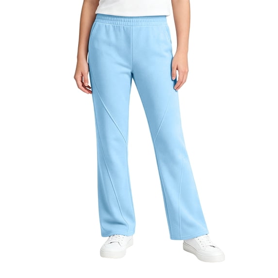 Jalioing Straight Leg Sweatpants for Girls Solid Color Comfy Athletic Pants Elastic Waist Casual Sport Pants with Pocket