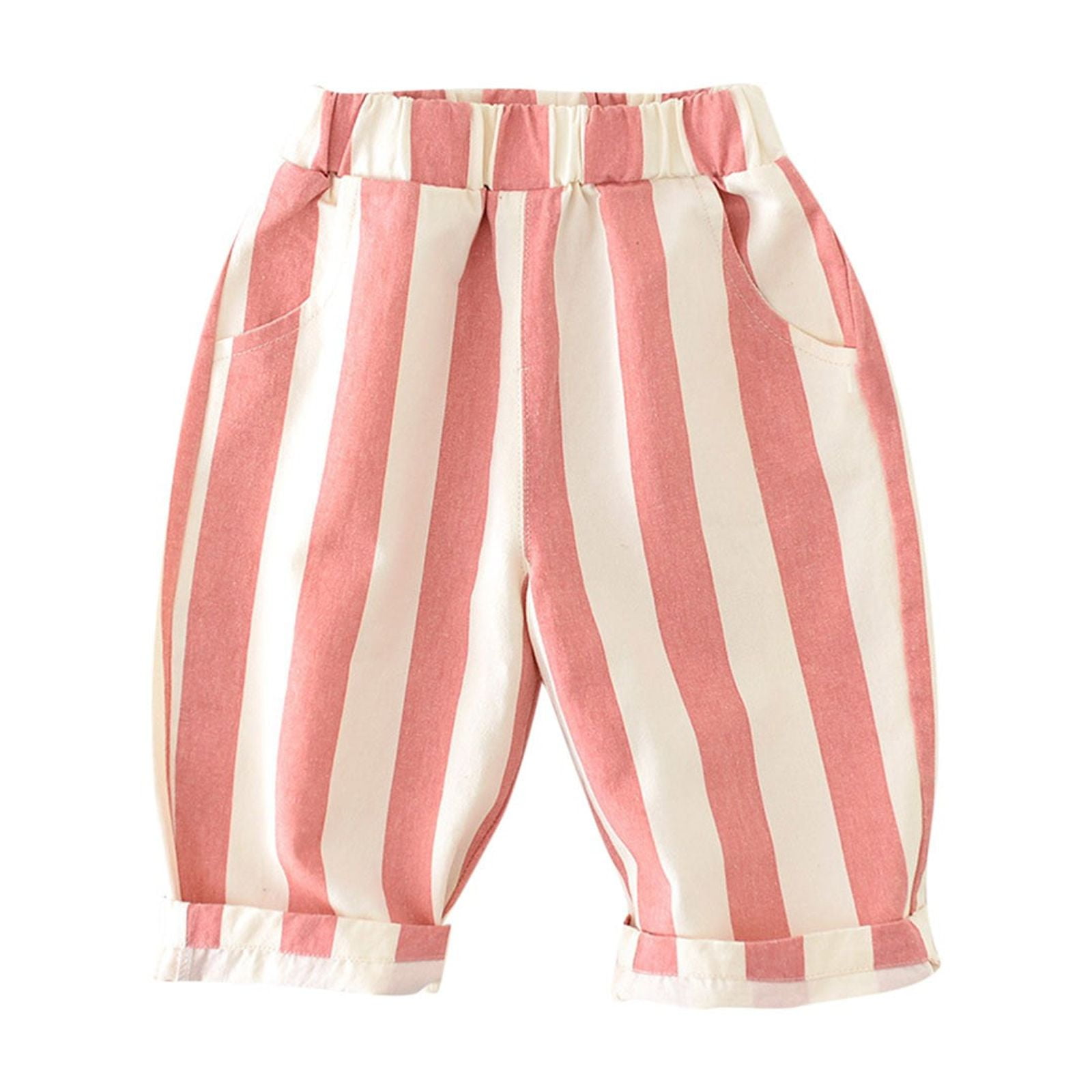 Baby Soft Striped Pants – Lavender & White