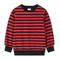 thumbnail image 1 of Jalioing Striped Sweatshirts for Kids Basic Long Sleeve Crew Neck Cotton Pullover Shirts Casual Cotton Tops, 1 of 2