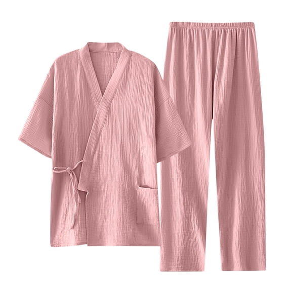 Jalioing Summer 2PCS Loungewear Outfits for Women Casual Short Sleeve Top with Straight Wide Leg Pants