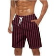 thumbnail image 1 of Jalioing Summer Beach Shorts Mens Elastic Waist Drawstring Loose Lounge Shorts Casual Vacation Shorts with Pocket, 1 of 5