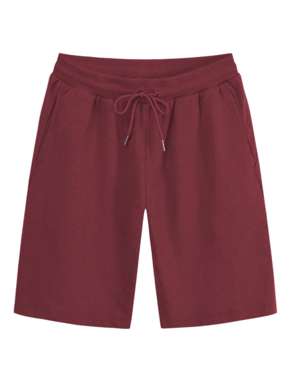 Summer Sweat Shorts for Men Lightweight Elastic Drawstring Athletic Shorts Casual Basic Plain Running Shorts