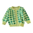 thumbnail image 1 of Jalioing Sweater for Toddler Girl Fall Winter Knit Coat Cute Printed Button down Long Sleeve Sweaters, 1 of 3