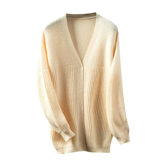 Jalioing Sweater for Women Long Sleeve Oversized Sweaters Fall Winter Open Front Knit Cardigan