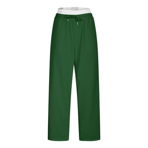 Jalioing Sweatpants for Women Mens Loose Elastic Waist Drawstring Joggers Solid Casual Athletic Pants with Pocket