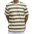 thumbnail image 1 of Jalioing Summer Casual T Shirt for Men Classic Short Sleeve Crew Neck Striped Tee Shirt Vintage Fashion Tops, 1 of 3