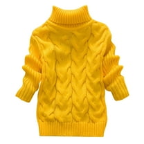 Jalioing Toddler Girls Boys Sweaters Fall Winter Fashion Turtle Neck Sweater Pullover Soft Casual Knit Tops