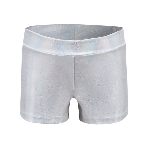 Jalioing Toddler Girls Dance Shorts Shiny Elastic Waist Performance Shorts Summer Casual Shorts Dancewear
