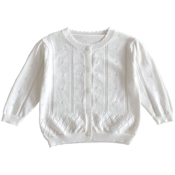 Jalioing Toddler Infant Sweater Fall Winter Knitted Outwear Button down Long Sleeve Cable Knit Coat