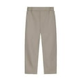 thumbnail image 1 of Jalioing Toddler Kids Boys Suit Pant School Uniform Dress Pants Solid Color Straight Leg Dressy Trousers (9-10 Years, Khaki), 1 of 2