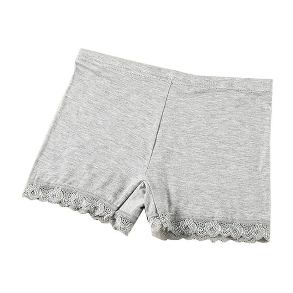 Jalioing Toddler Kids Dance Shorts Elastic Waist Lace Trim Bike Short 2-14 Years Girls Under Dress Shorts