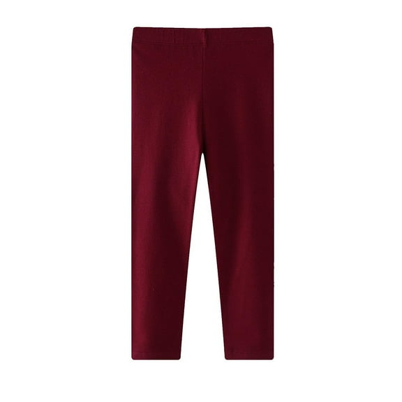 Jalioing Toddler Kids Leggings Casual Full Length Cotton Tights Leggings Girls Solid Yoga Sport Pants 2-8 Years