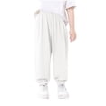 thumbnail image 1 of Jalioing Toddler Kids Long Bloomers Breathable Elastic Waist Joggers Boys Girls Lightweight Summer Lounge Pants, 1 of 7