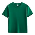 thumbnail image 1 of Jalioing Toddler Kids Short Sleeve T Shirt Boys Girls Basic Tee Top Solid Color Crew Neck Casual Tee Shirt, 1 of 3