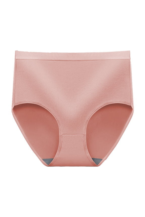 Underwear Panties for Women Stretch High Waist Satin Panty Solid Color Ultra-Thin Traceless Briefs (3X-Large, Hot Pink)