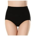 thumbnail image 1 of Jalioing Underwear Panty for Women Stretch Breathable Traceless Underpant Solid Color Butt-Lifting Briefs (Large, Black), 1 of 3