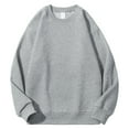 thumbnail image 1 of Jalioing Winter Casual Sweatshirts for Men Solid Basic Long Sleeve Crew Neck Fleece Lined Pullover Shirts, 1 of 2