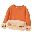 thumbnail image 1 of Jalioing Winter Sweatshirts for Kids Thick Warm Fleece Lined Shirts Long Sleeve Crew Neck Solid Pullover Tops, 1 of 6