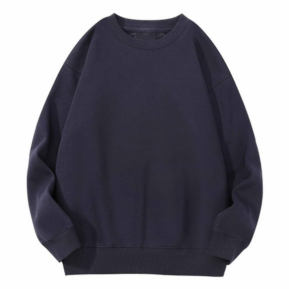 Jalioing Winter Sweatshirts for Women Fleece Lined Crew Neck Long Sleeve Basic Shirts Warm Casual Pullover Tops