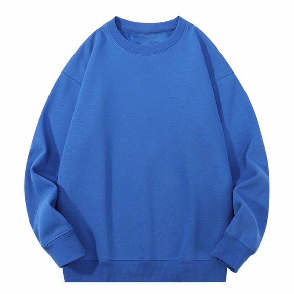 Jalioing Winter Sweatshirts for Women Fleece Lined Crew Neck Long Sleeve Basic Shirts Warm Casual Pullover Tops