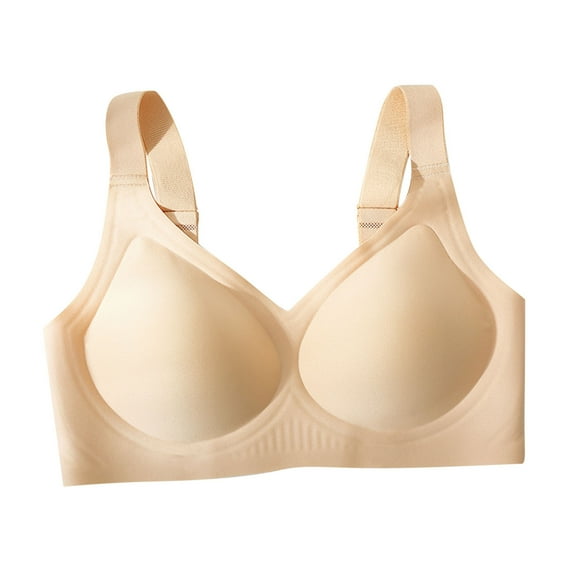 Jalioing Wireless Bra for Women Seamless Lightweight Everyday Bra Comfortable Push Up Adjustable Bralettes